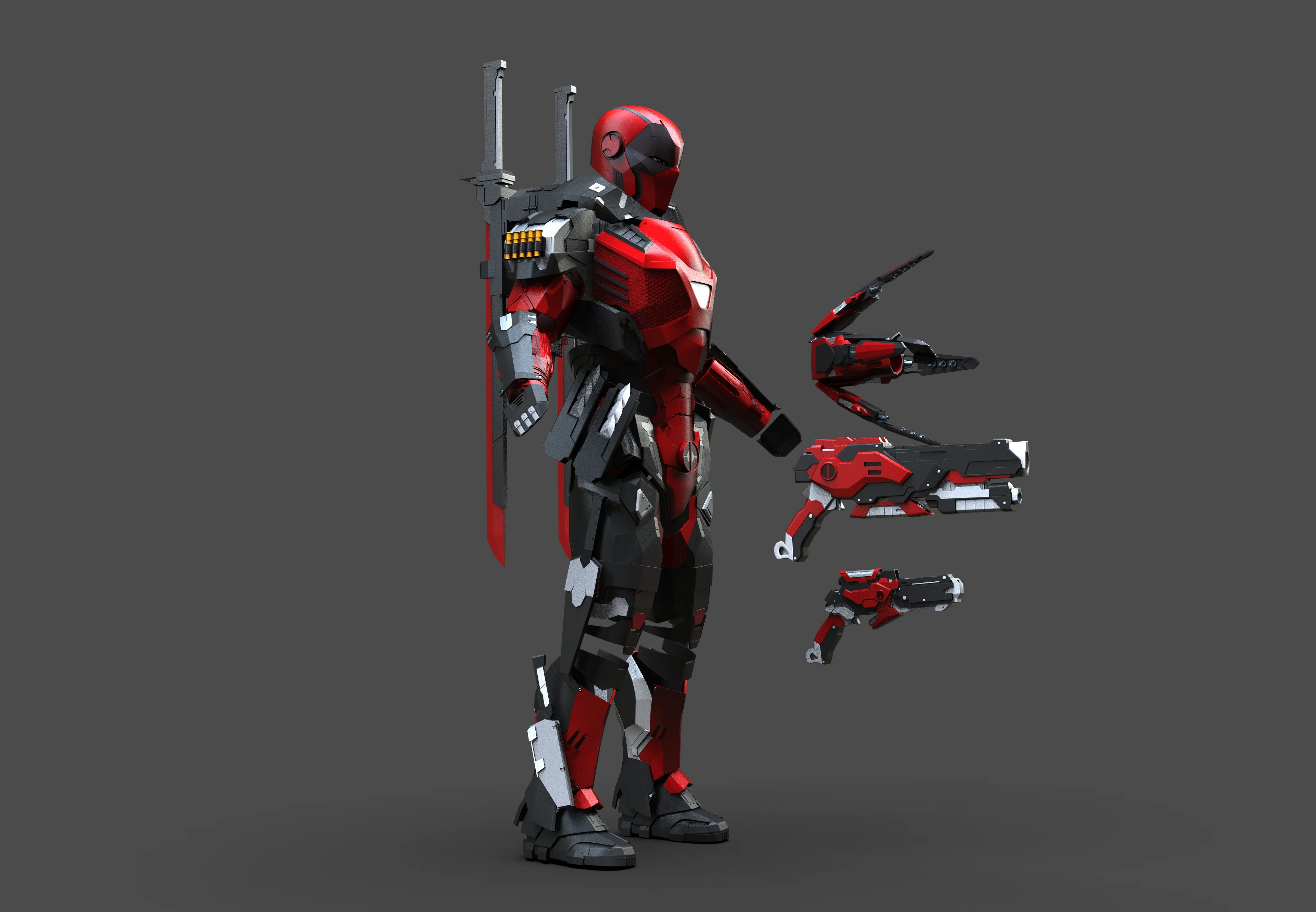 Armored Deadpool STL - Image 2