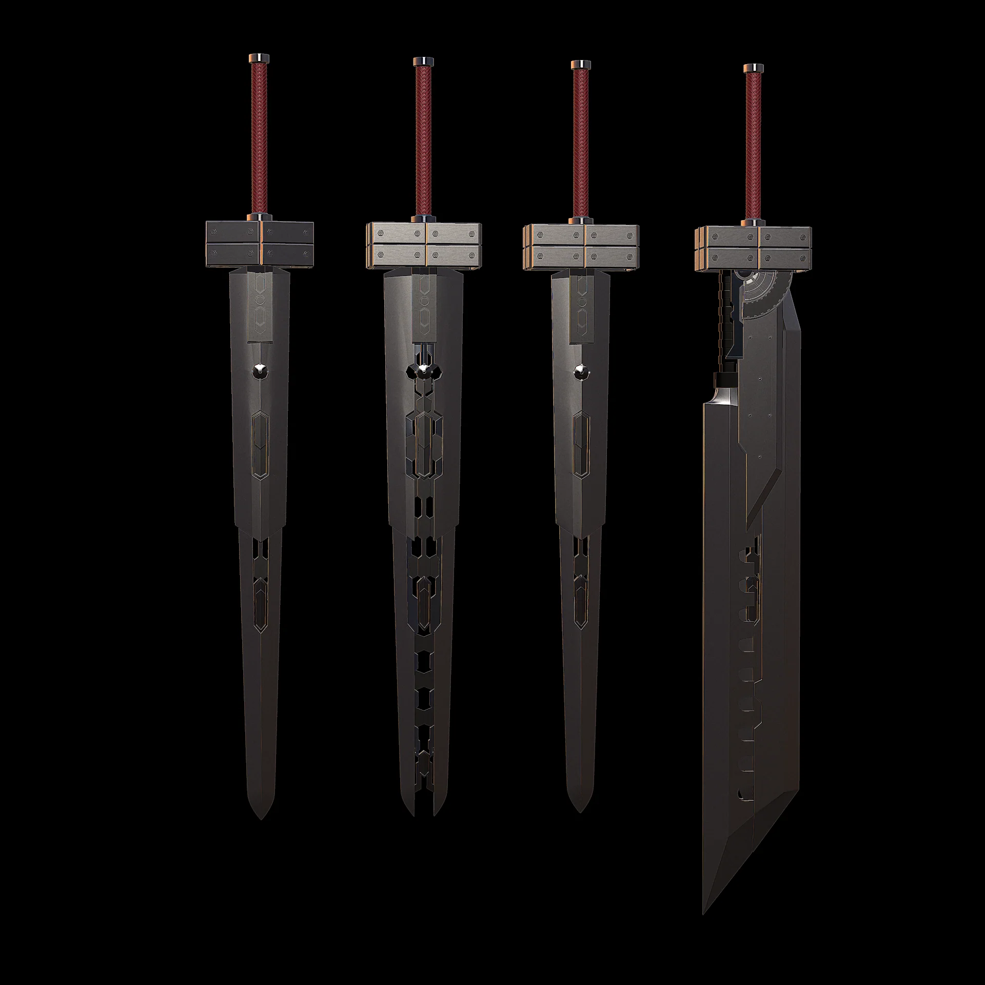 Cloud Strife Fusion Swords STL - Image 3