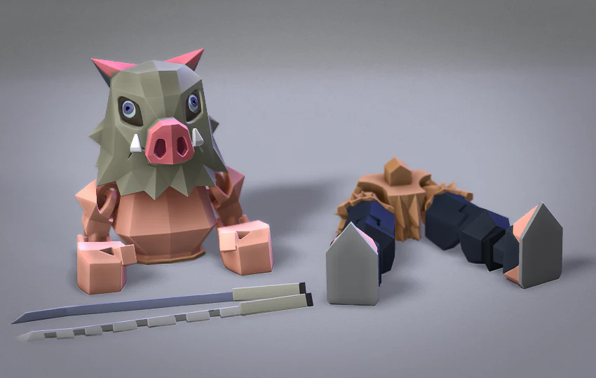 Low Poly Flexi Inosuke - Image 2