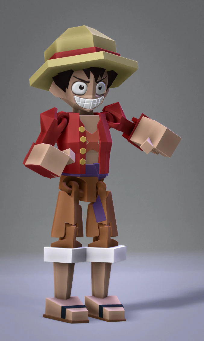 Low Poly Flexi Luffy