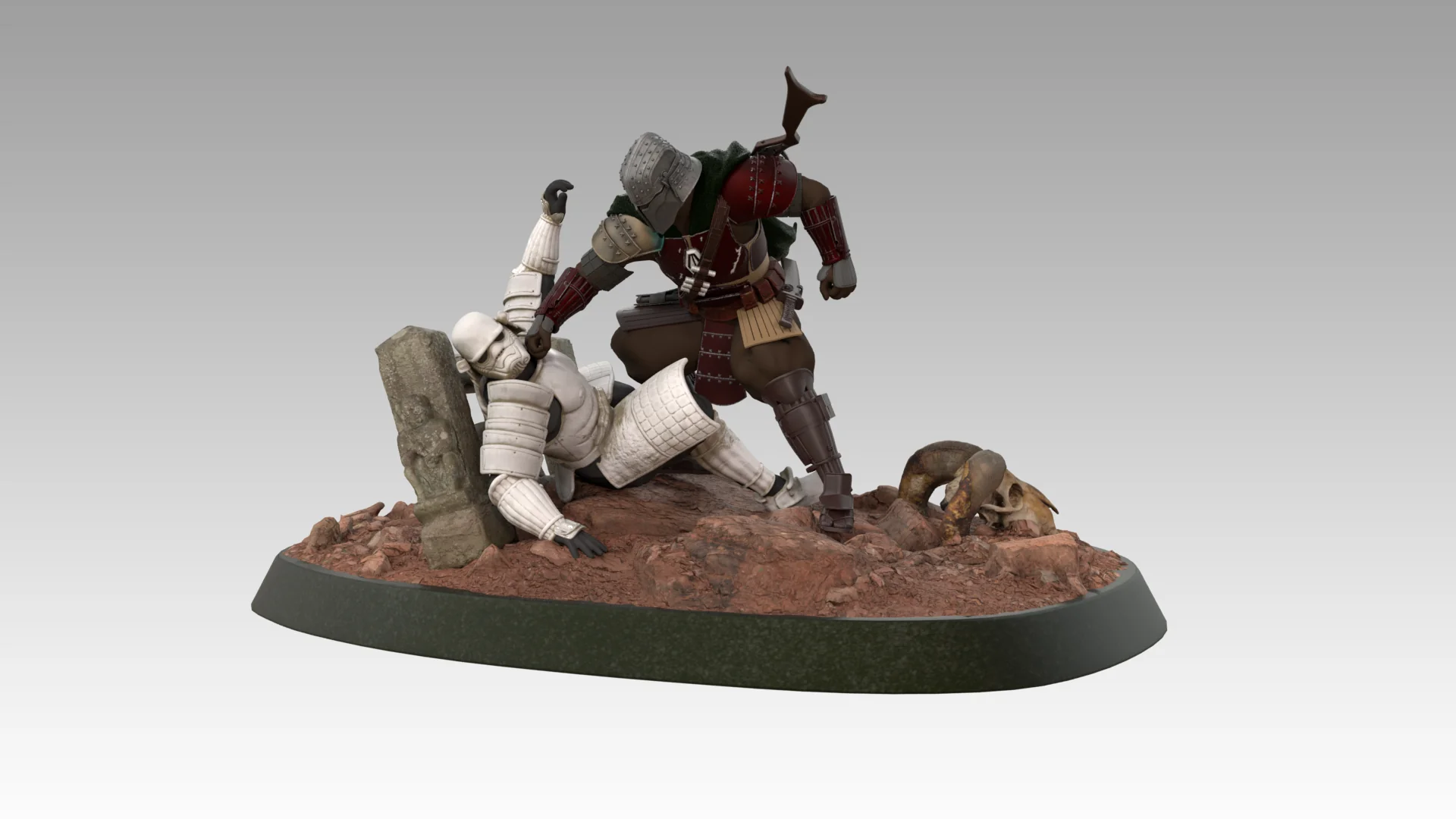 Mando Samurai Figure STL - Image 2