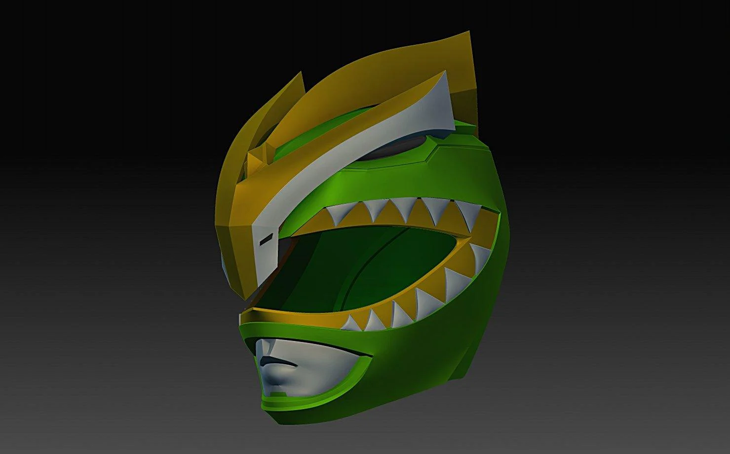 New Green Ranger Helmet STL - Image 3