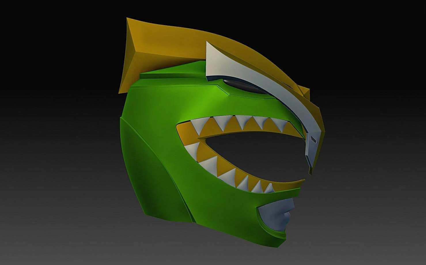 New Green Ranger Helmet STL - Image 4