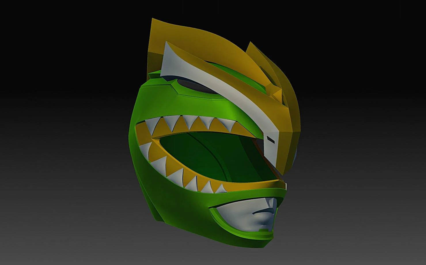 New Green Ranger Helmet STL - Image 5