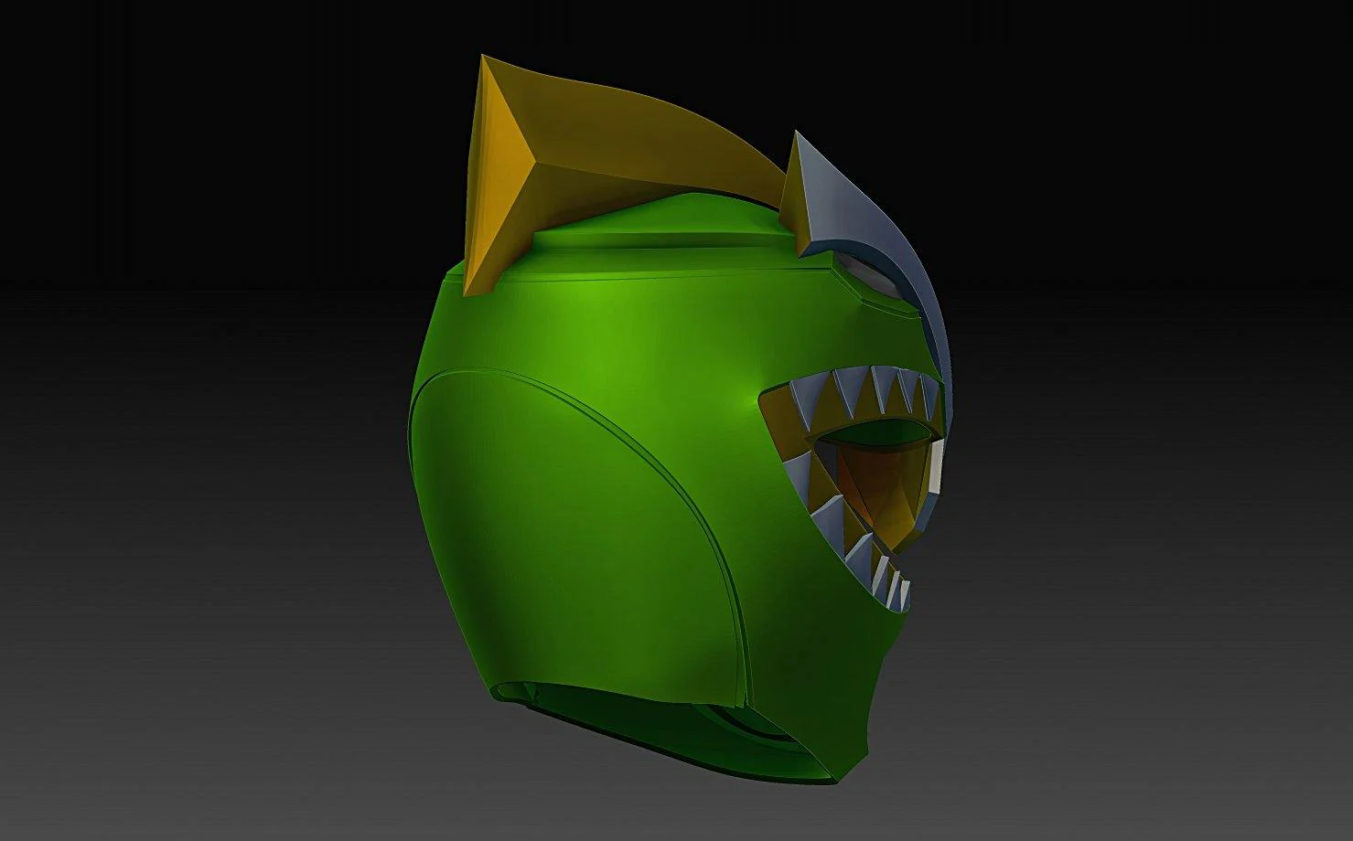 New Green Ranger Helmet STL - Image 6