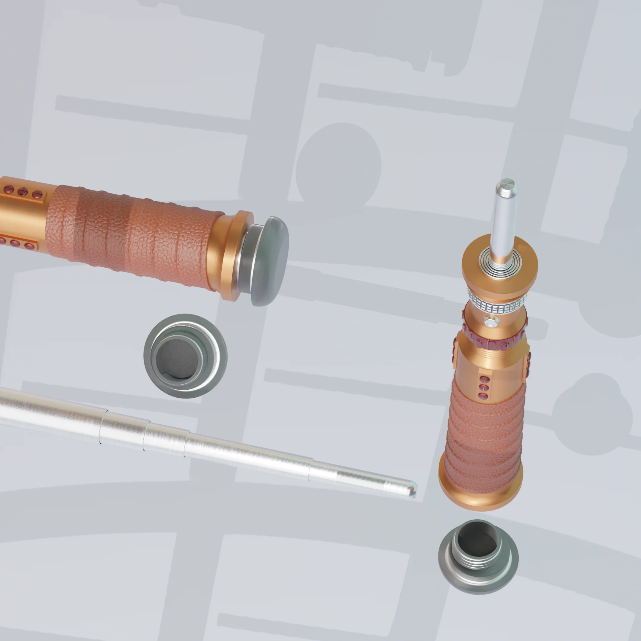Print in Place Articulating Jedi Lightsaber Concept 6 - Image 3