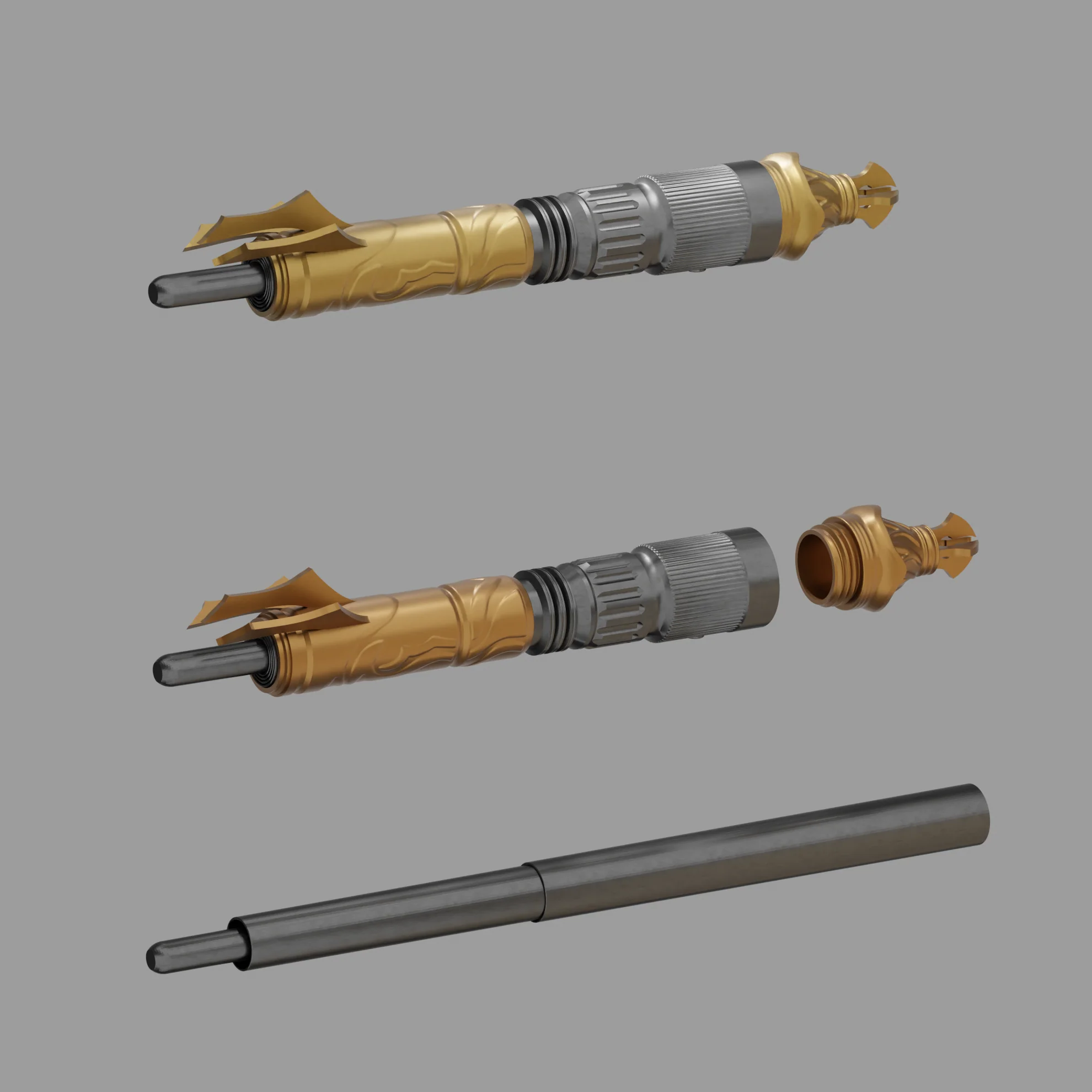 Print in Place Collapsible Jedi Lightsaber Concept 11 - Image 2