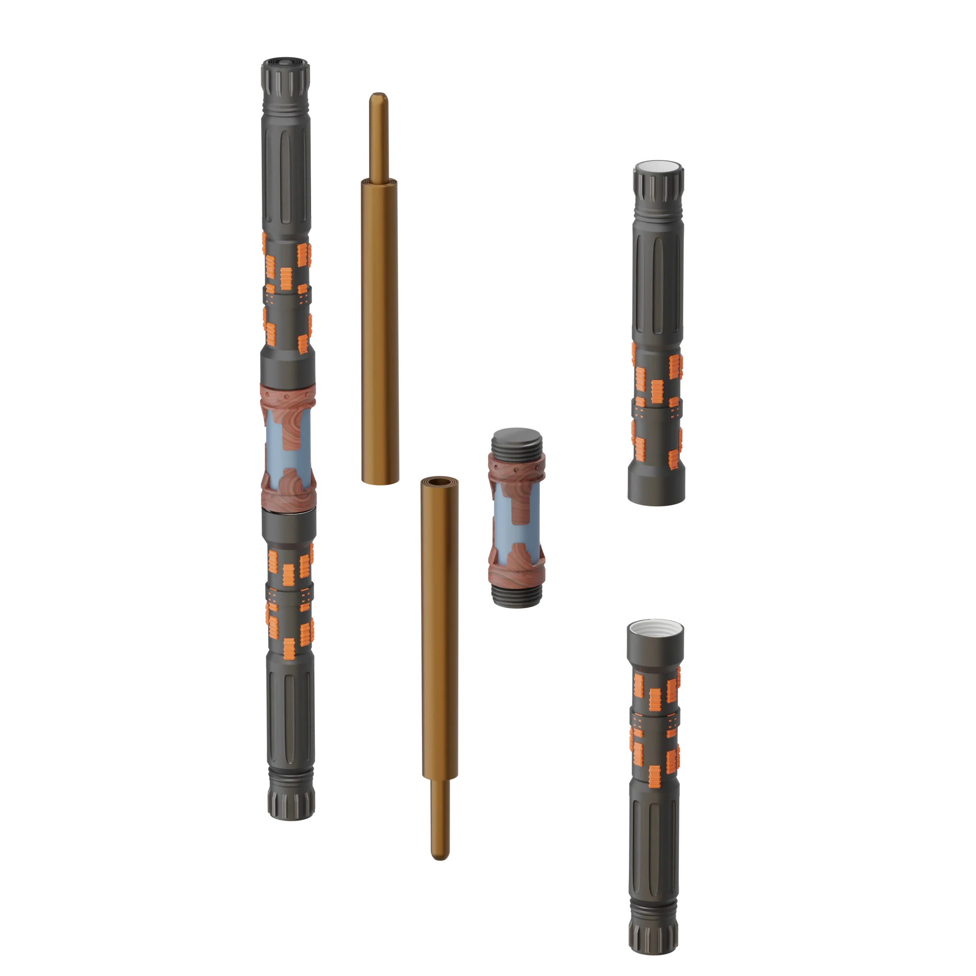 Print in Place Collapsing Double Lightsaber Concept 5 - Image 3