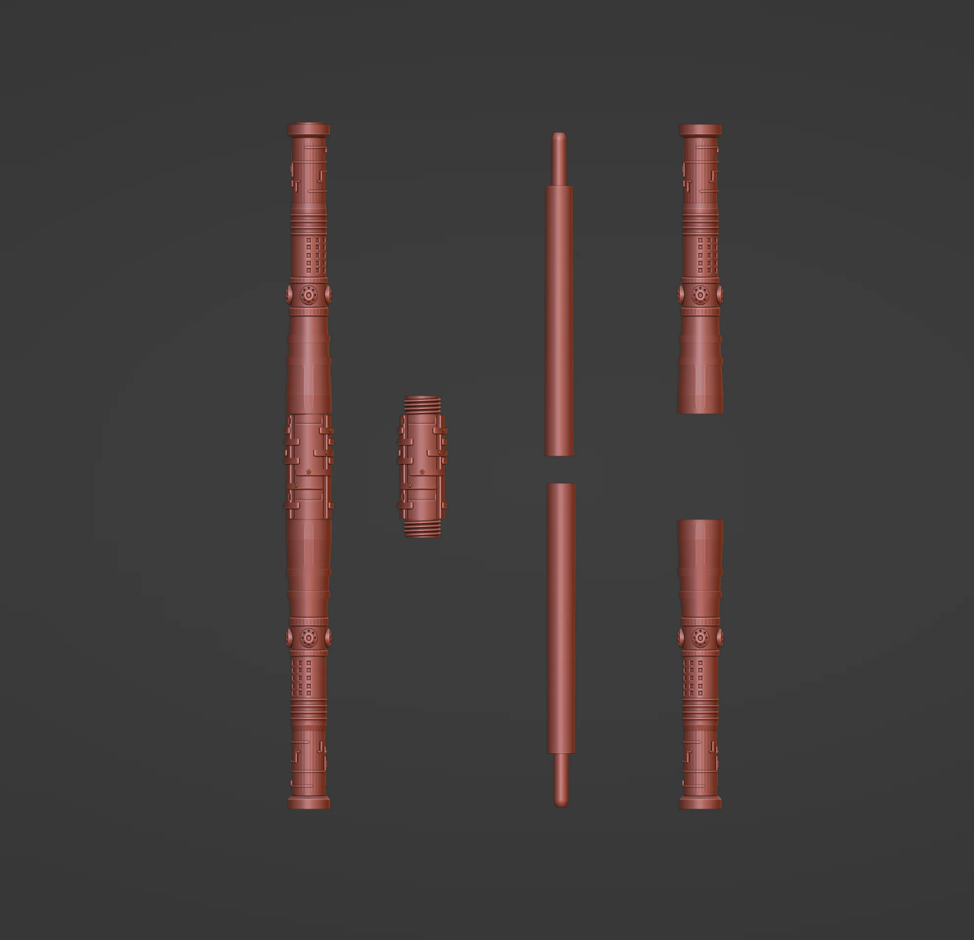 Print in Place Double Lightsaber Concept 7 - Image 2