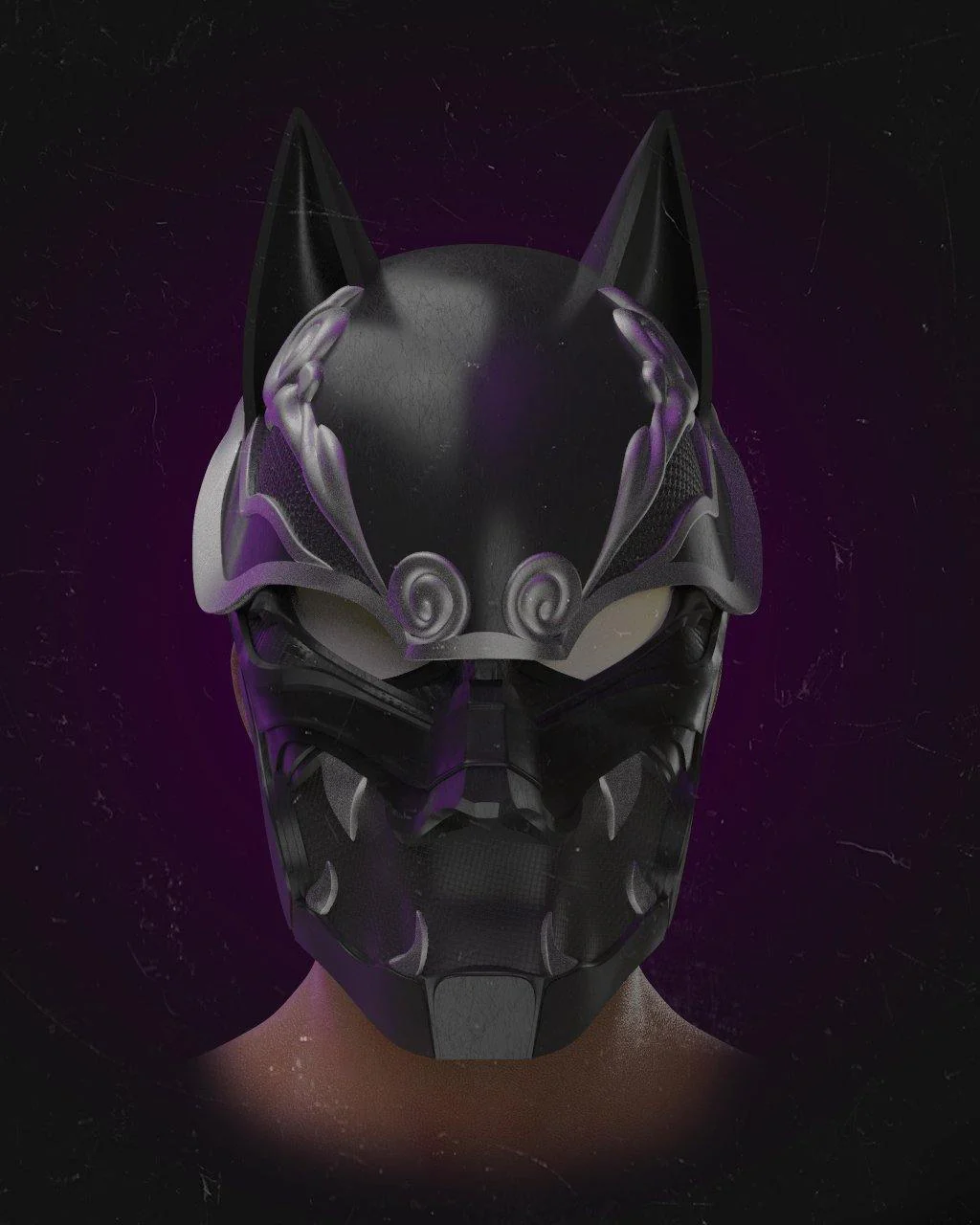 Shinobi Black Panther Helmet STL