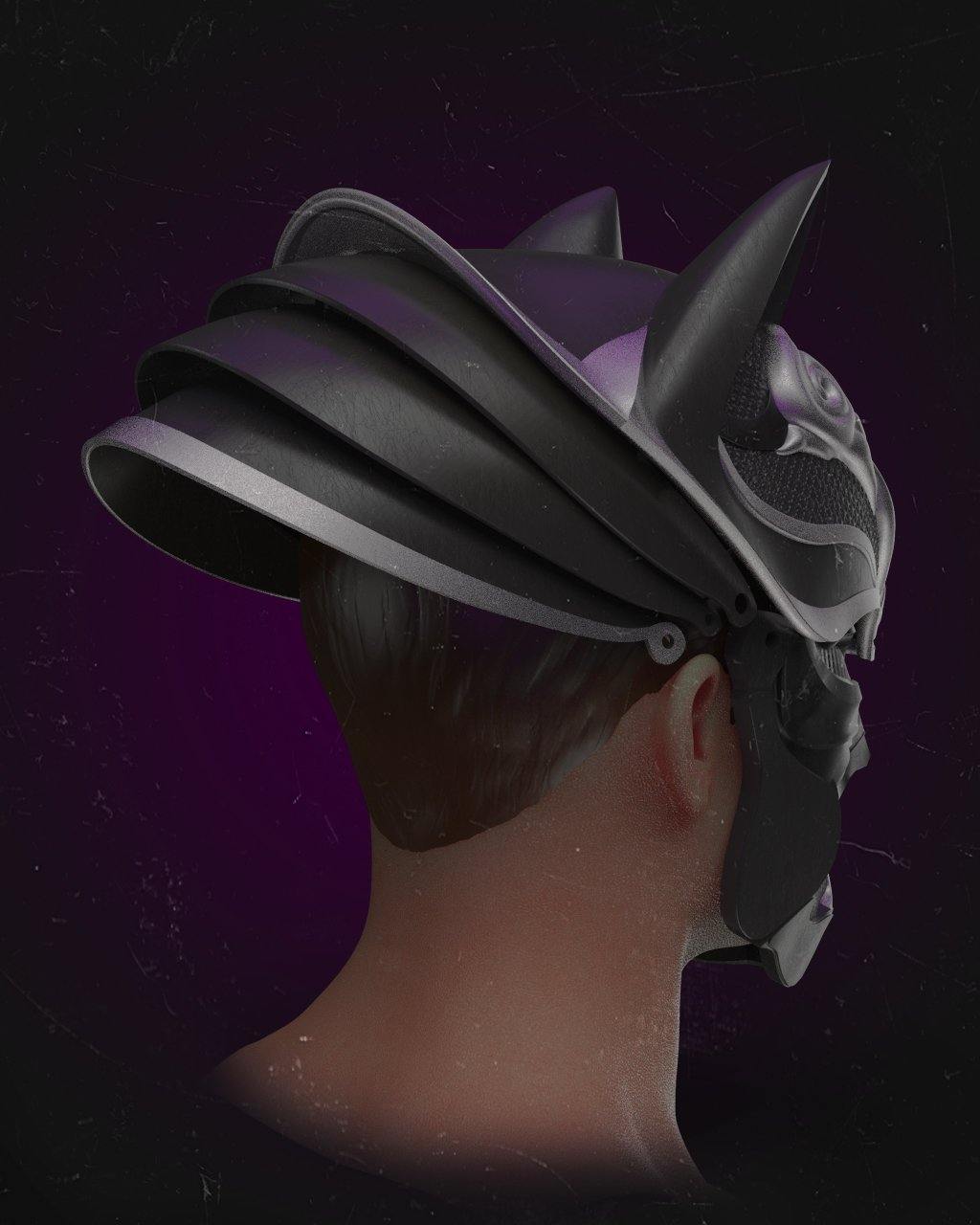 Shinobi Black Panther Helmet STL - Image 2