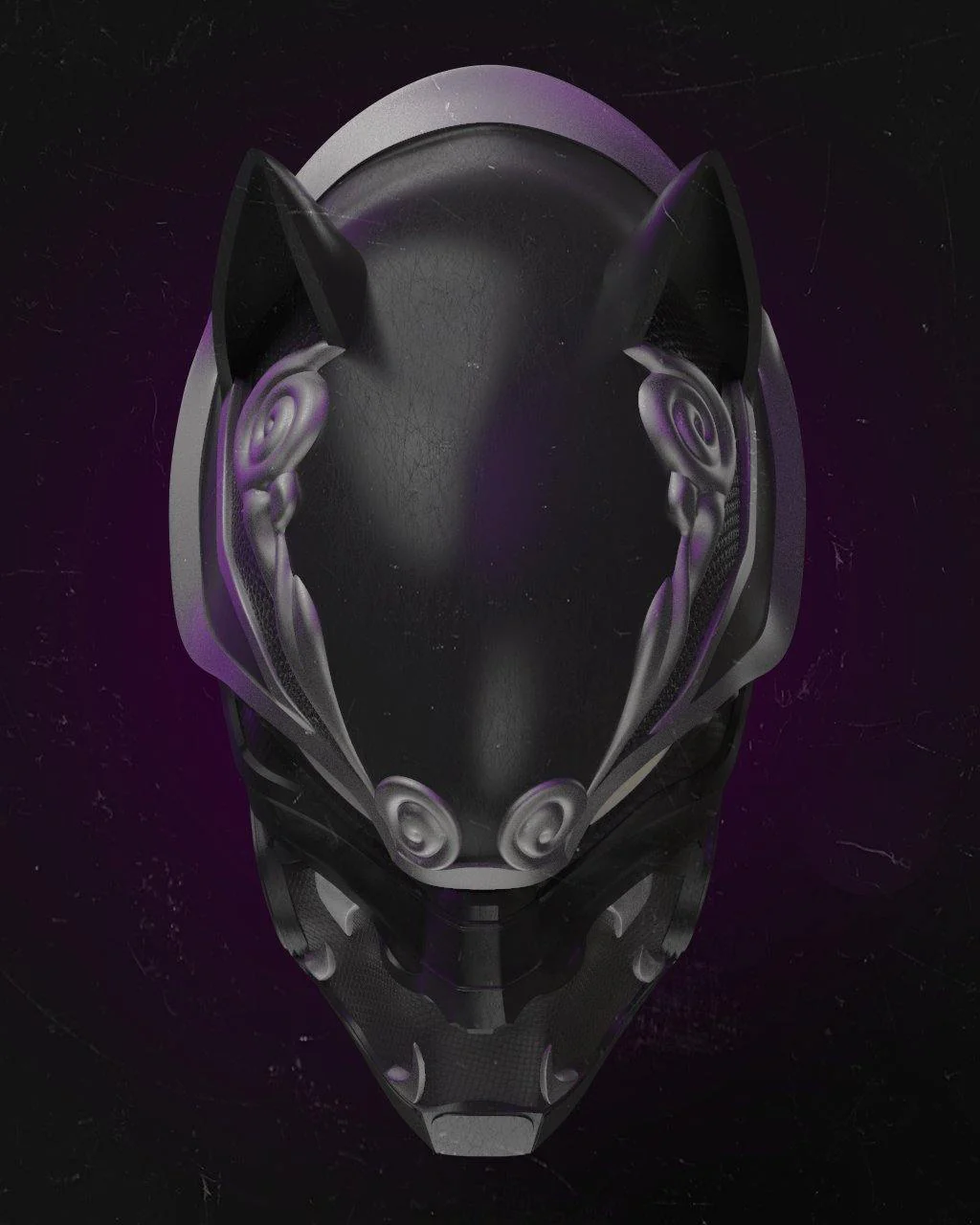 Shinobi Black Panther Helmet STL - Image 6