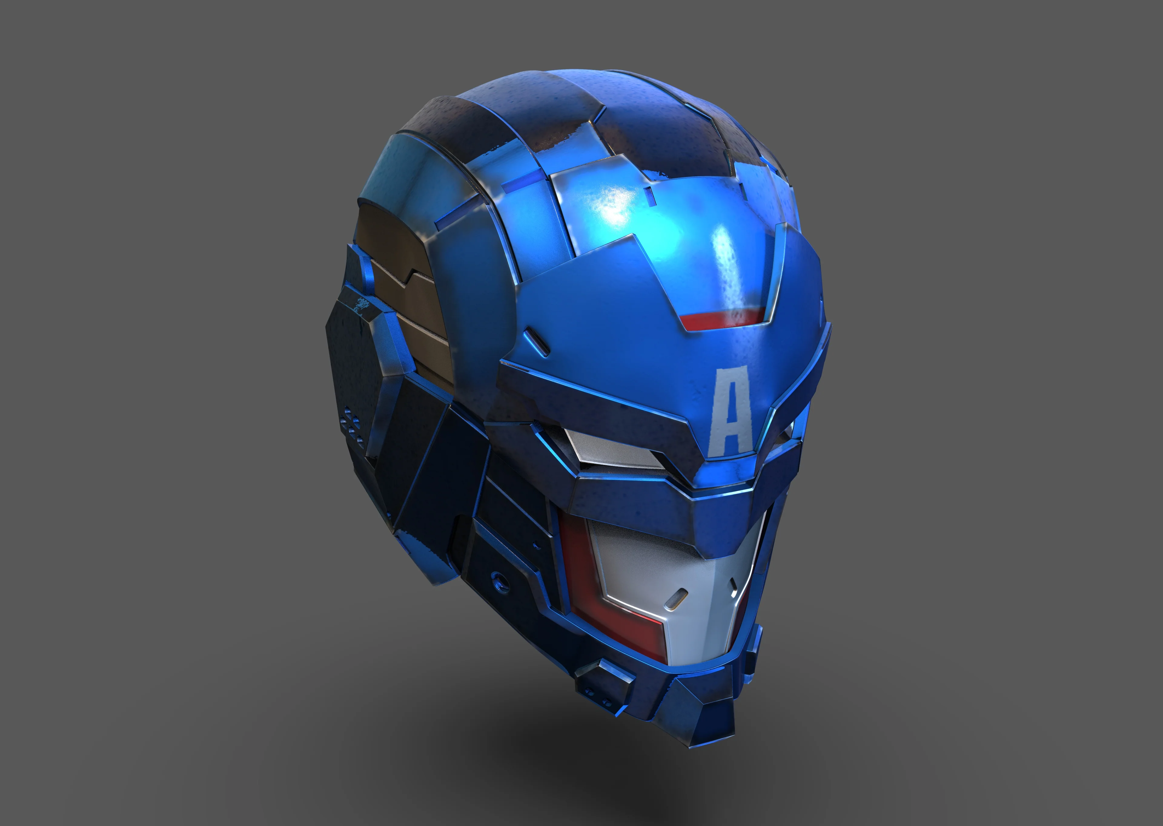 TechOn Avengers Captain America Helmet STL - Image 6