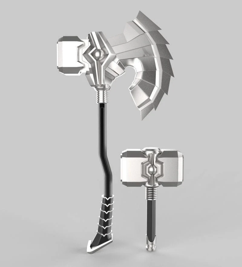 Thor Play Arts Kai Weapons STL - Image 2