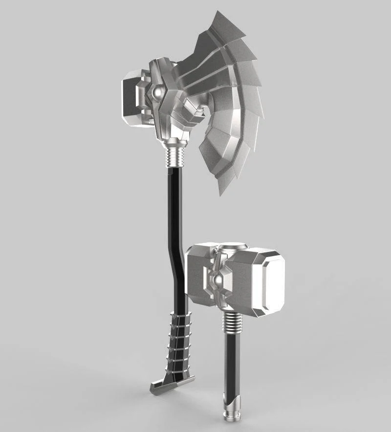 Thor Play Arts Kai Weapons STL - Image 3