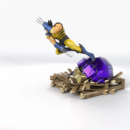 Wolverine Attack Statue STL - Image 2